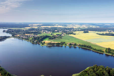 Sasmaka lake surroundings in western Latvia.の写真素材