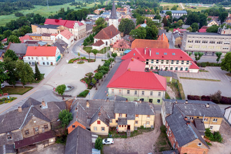 Tukums city center,  central Latvia.の写真素材