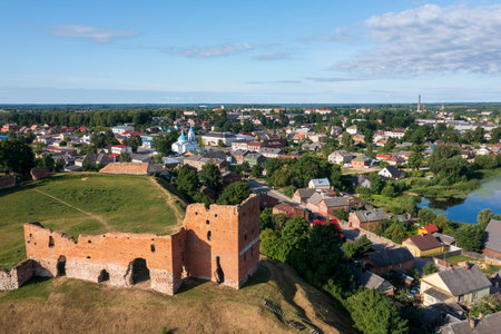 Ludza medieval castle ruins in eastern Latvia.