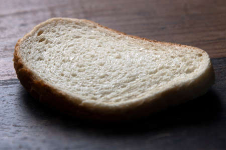 Slice of bread on the table.の写真素材