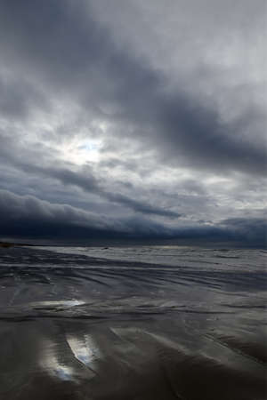 Baltic sea in cold stormy day.の写真素材