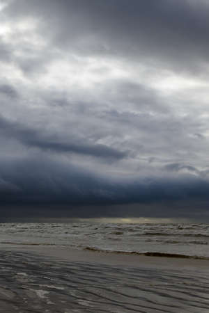 Baltic sea in cold stormy day.の写真素材
