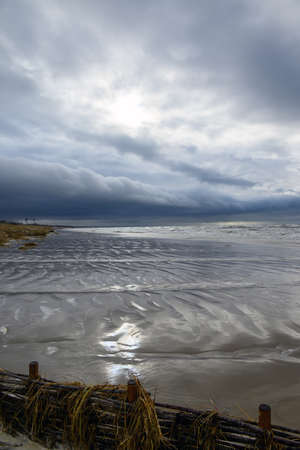 Baltic sea in cold stormy day.の写真素材