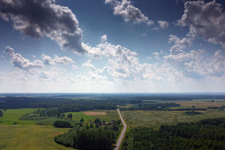 Summer landscape in countryside of Latvia.の写真素材