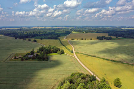 Summer landscape in countryside of Latvia.の写真素材
