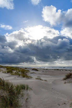 Windy day by Baltic sea, Liepaja, Latvia.の写真素材