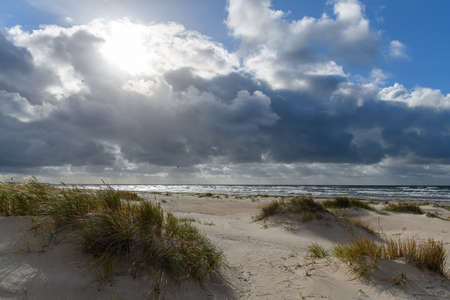 Windy day by Baltic sea, Liepaja, Latvia.の写真素材
