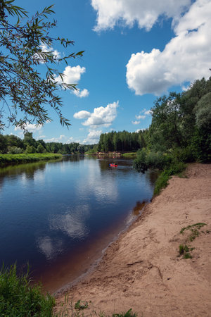 Gauja river next to Cesis city, Latvia.