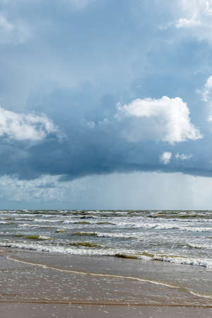 Windy day by Baltic sea, Liepaja, Latvia.の写真素材