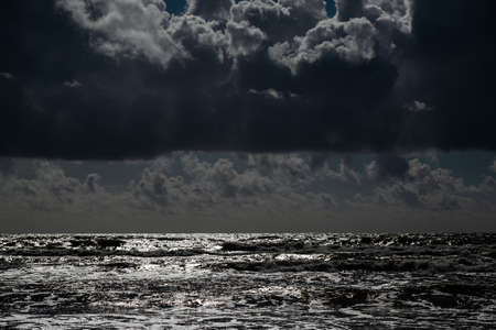 Windy day by Baltic sea, Liepaja, Latvia.の写真素材