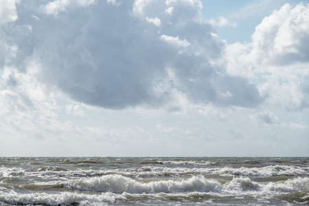 Windy day by Baltic sea, Liepaja, Latvia.の写真素材