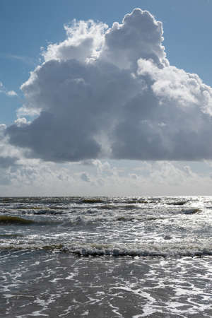 Windy day by Baltic sea, Liepaja, Latvia.の写真素材