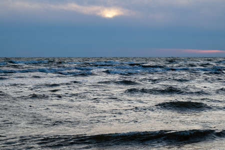 Windy day by Baltic sea, Liepaja, Latvia.の写真素材