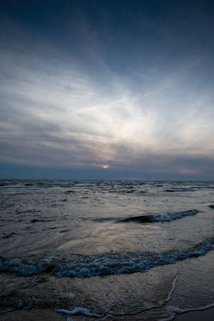 Windy day by Baltic sea, Liepaja, Latvia.の写真素材