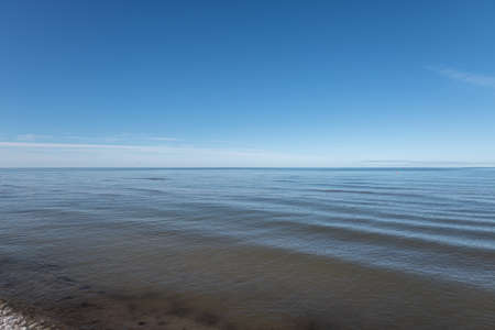 Blue and still Baltic sea.の写真素材