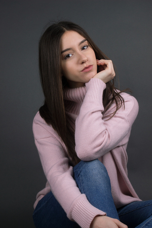 beautiful stylish girl isoaltedの写真素材