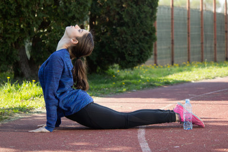 girl fitness workout outside