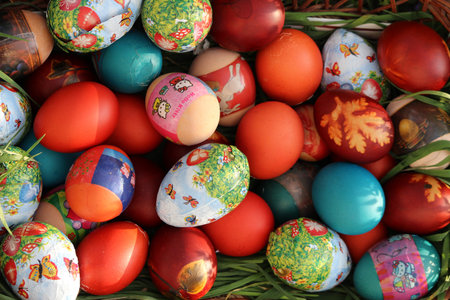 colorful cute  easter eggs