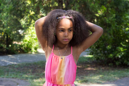 Little black princess girlの写真素材