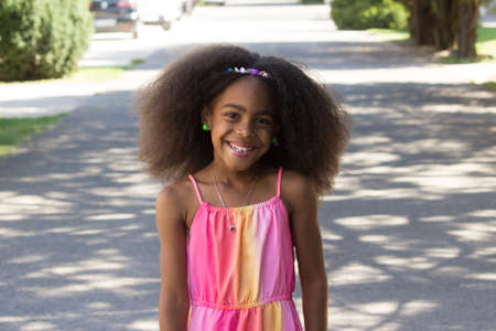 Little black princess girlの写真素材