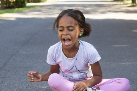 angry black girl screaming