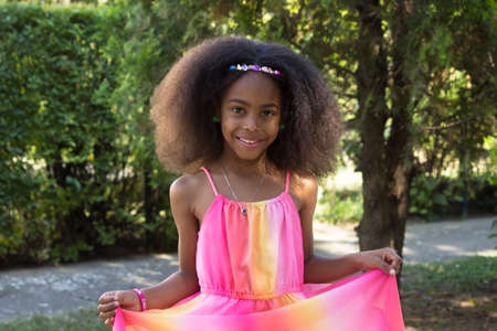 Little black princess girlの写真素材