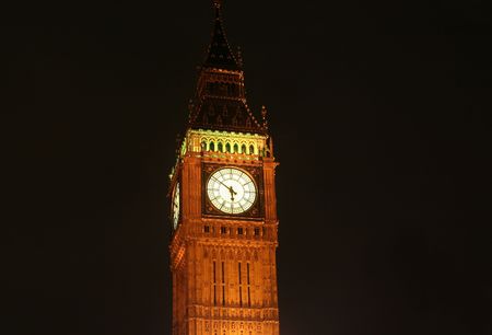Clock of Big Ben in Londonの写真素材