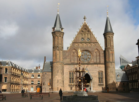 Dutch Parliament. Ridderzaal on the Binnenhof in The Hagueの写真素材