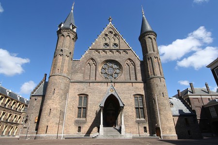 Ridderzaal at the Binnenhof. Seat of the Dutch Government in The Hagueの写真素材