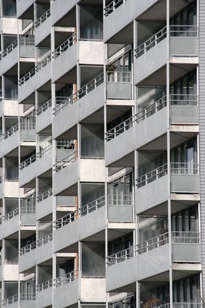 Balconies of an apartment buildingの写真素材