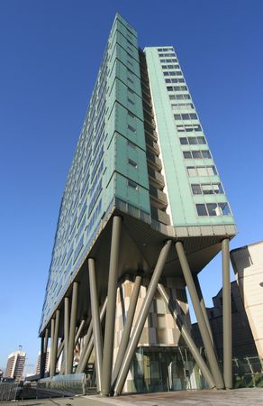 Modern apartment building in The Hague, Hollandの写真素材
