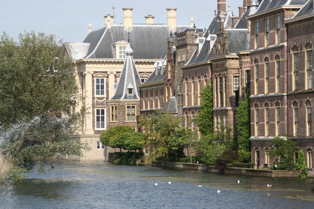 Dutch parliament buildings with the prime minister's office (torentje)のeditorial素材