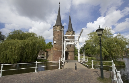 The Oostpoort, painted by Vermeer, in Delft, Hollandのeditorial素材