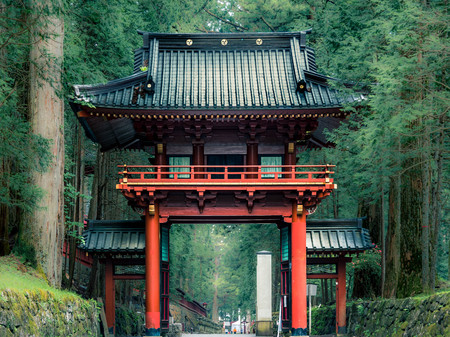 Magical shrine gate in Nikko, Japanのeditorial素材