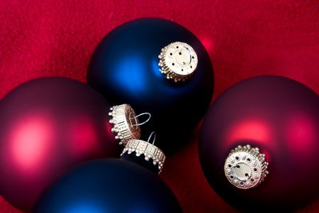A group of Cristmass ornamentsの写真素材