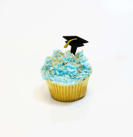 Cupcake with graduation hatの写真素材