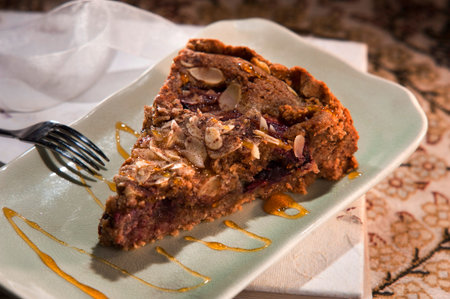 Plum crumble cake