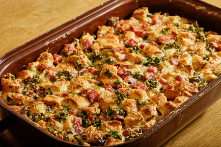 Tasty Czech Spring stuffing in cooking panの写真素材
