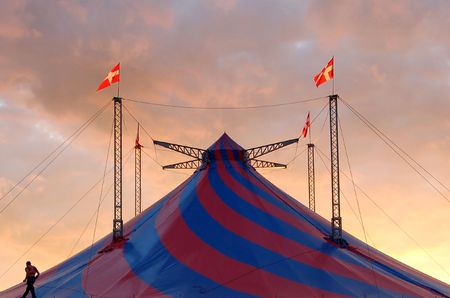 top of a circus tent taken in Denmarkの写真素材