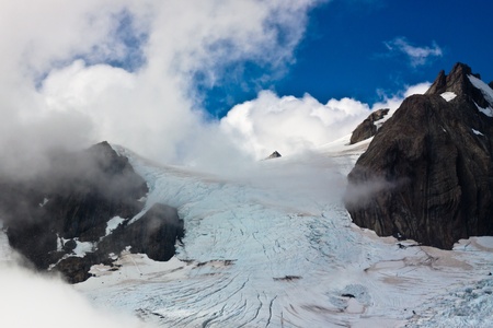 Mount Cook and cloudscape. Southern Alps, West Coast, South Island, New Zealand.の写真素材