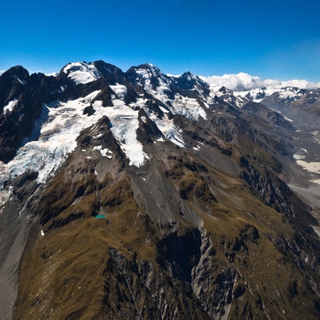 Southern Alps, West Coast, South Island, New Zealand.の写真素材