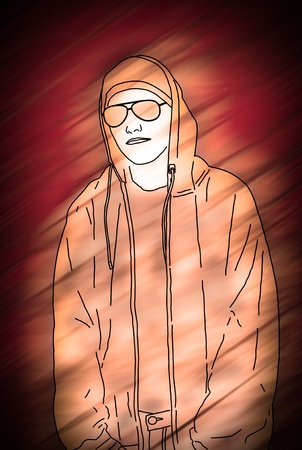 Hip Hop Lifestyle. High resolution colorful illustration.の写真素材