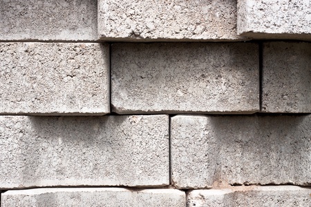 Detail of grey concrete blocks.の写真素材