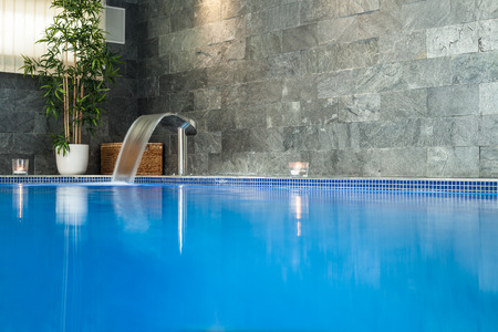 Interior of wellness and spa swimming pool.