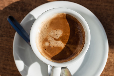 Detail of coffee in Spanish cafe, Ronda, Spain.の写真素材