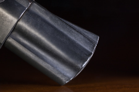 Macro of revolver gun barrel.の写真素材