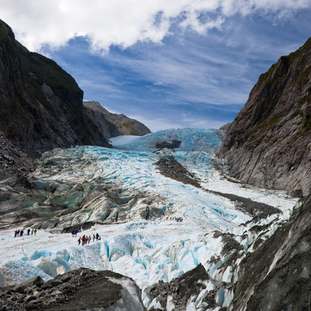 Scenic landscape at Franz Josef Glacier. Southern Alps, West Coast, South Island, New Zealand.の写真素材