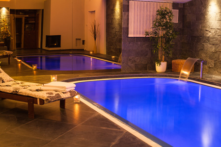 Interior of wellness and Spa swimming pool の写真素材