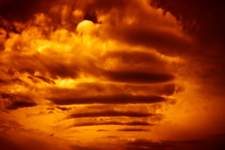 Abstract dramatic colorful burning sky の写真素材