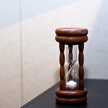 Brown wooden sand clock の写真素材